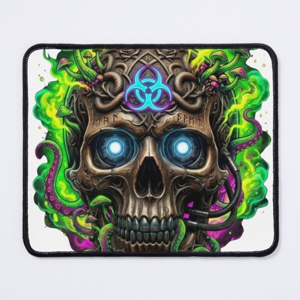 Item preview, Biohazard Cyber Skull: Neon Mutation designed and sold by JanRizz.