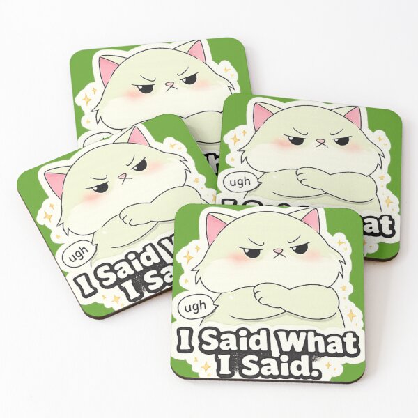 Item preview, I Said What I Said Cat – Sassy Grumpy Cat Funny Meme Sticker designed and sold by sumodesign.