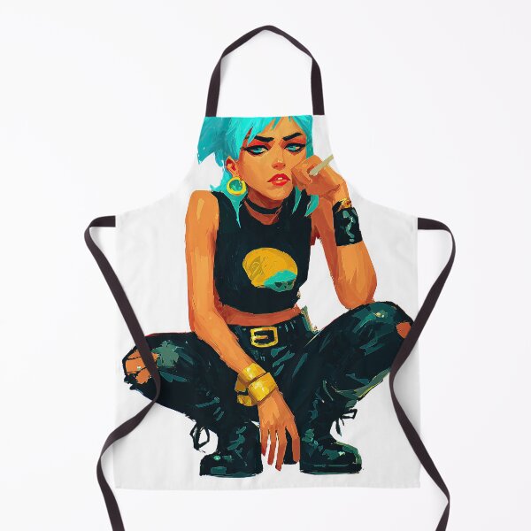 Item preview, Teal Haired Edgy Anime Girl in Black designed and sold by Piotrek0001.