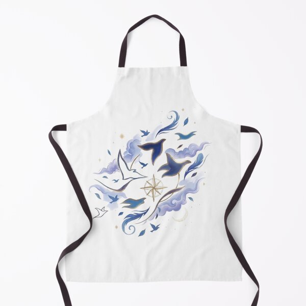 Item preview, Celestial Journey - Ethereal Blue Birds and Sacred Compass designed and sold by KireaDesigns.