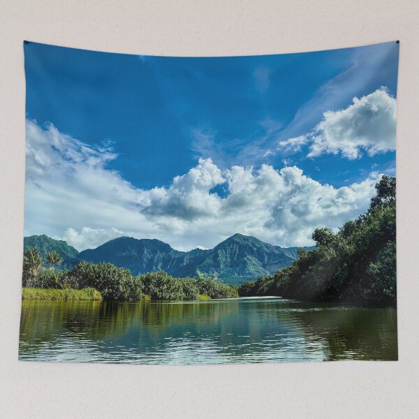 Item preview, Hanalei River — Kauai Hawaii Mountain Landscape Photography designed and sold by Grantw90.