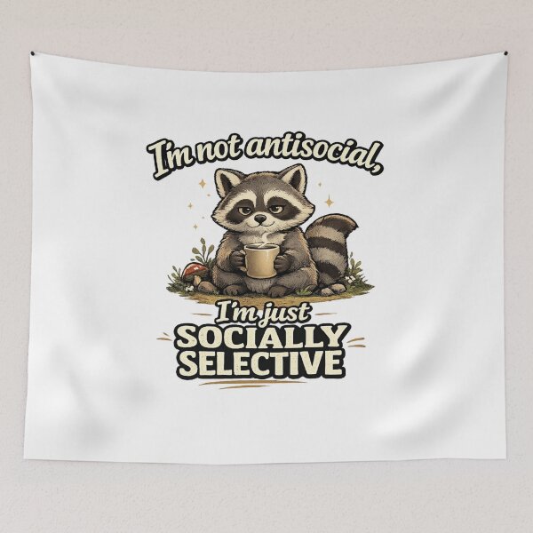 Item preview, Socially Selective Raccoon designed and sold by Quiet Chaos Creations.