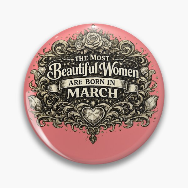 Item preview, The Most Beautiful Women Are Born In March – Vintage Elegant Birthday Design – March Birthday Gift for Women designed and sold by Szapeee.