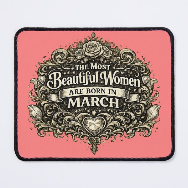 Item preview, The Most Beautiful Women Are Born In March – Vintage Elegant Birthday Design – March Birthday Gift for Women designed and sold by Szapeee.