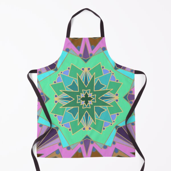 Item preview, Expanding Geometric Starburst Pattern in Cool Tones designed and sold by anamariafischer.