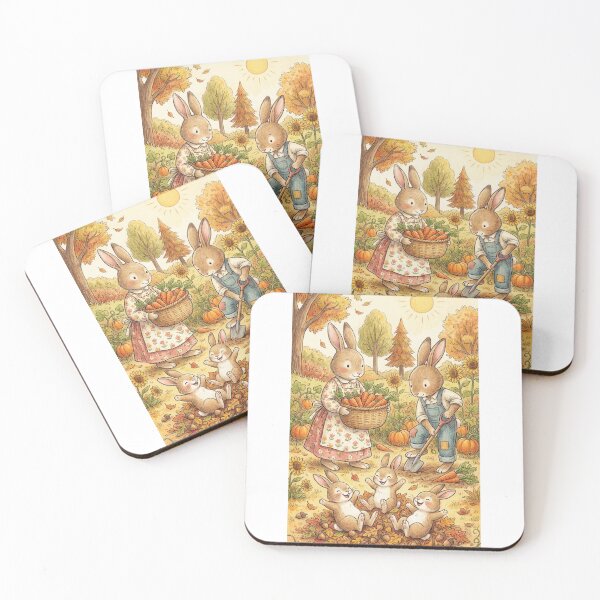 Item preview, Rabbits in the garden in autumn  designed and sold by carlsmart1.