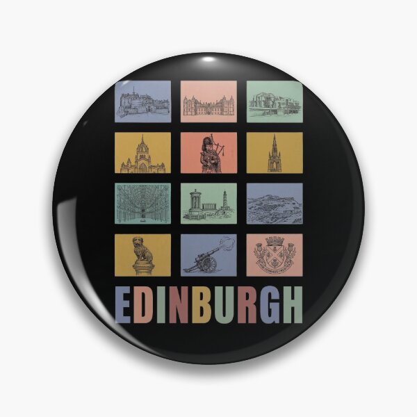 Item preview, Edinburgh Landmarks Grid - Historic Scotland Castle & Greyfriars Bobby designed and sold by Loom on the Loch.