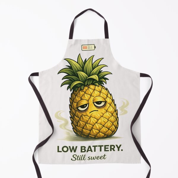 Item preview, Low Battery Still Sweet Pineapple Funny Aesthetic T-Shirt Design designed and sold by Aniahck.