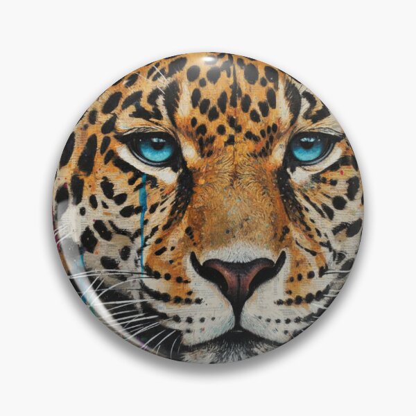 Item preview, Vibrant Jaguar Face Digital Art - Colorful Street Art Style Wildlife Portrait designed and sold by Stick-Shop9.