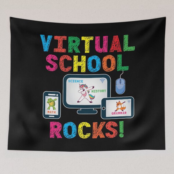 Item preview, Virtual School Rocks Unicorn Math Fox designed and sold by Rosemarie Guieb Designs.