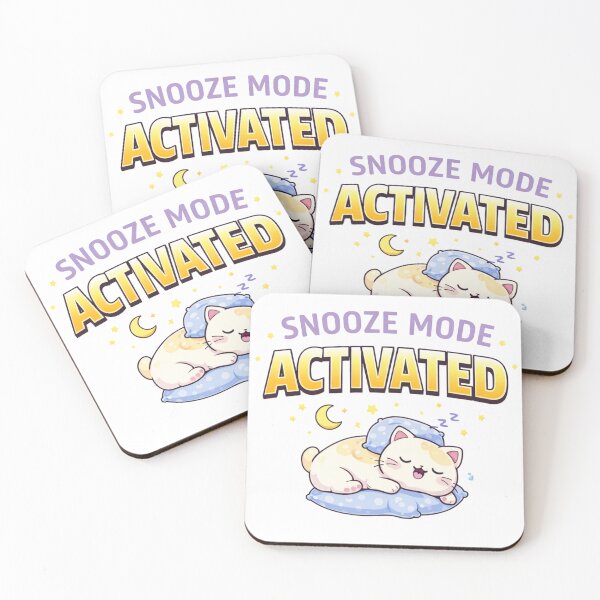 Item preview, Snooze Mode Activated – Cute Sleepy Kawaii Cat Design designed and sold by Kawaii Cosmos Cats.