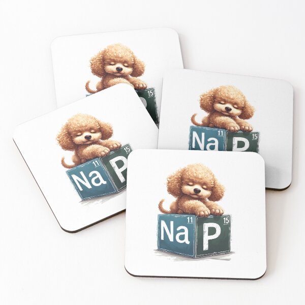 Item preview, Nap Chemistry Pun Poodle – Periodic Table Science Humor designed and sold by owi-art.