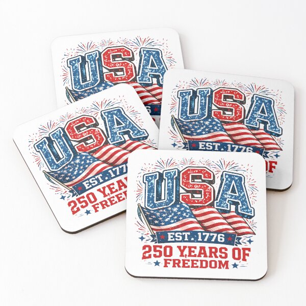 Item preview, USA 250 Years of Freedom 4th of July Patriotic Shirt Design, Est 1776 American Flag Fireworks Independence Day designed and sold by Polarisofficial.