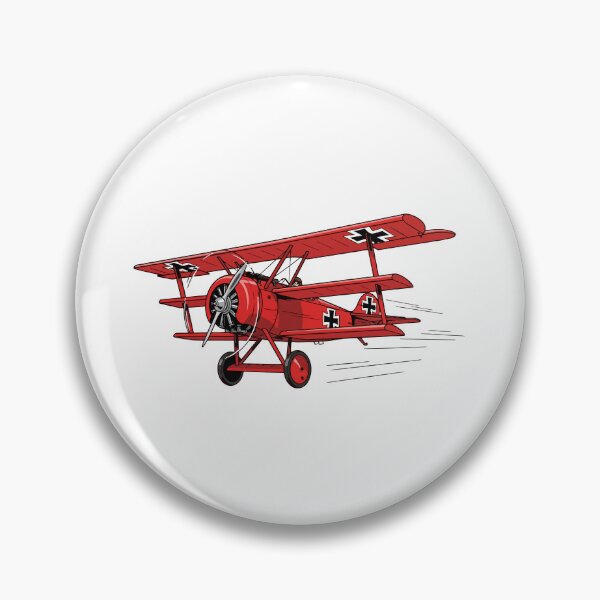 Item preview, World War I german red triplane fighter aircraft with cross markings, aeroplane with propeller with three wings, Manfred von Richthofen - The Red Baron designed and sold by Danler.