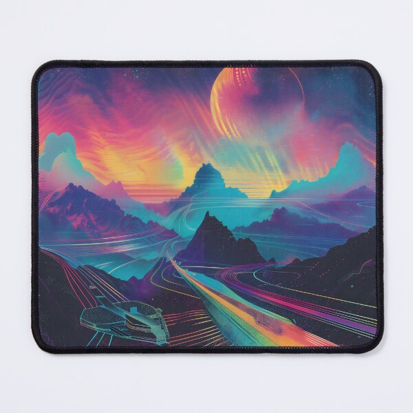 Item preview, Retro 70s Psychedelic Space Road Poster designed and sold by LuminousFoundry.