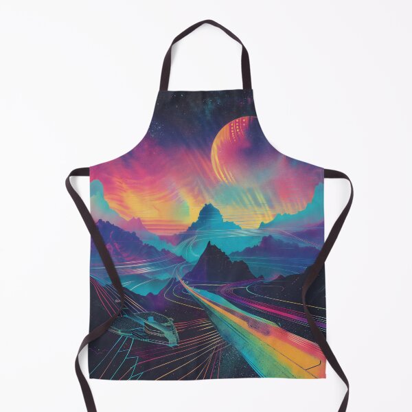Item preview, Retro 70s Psychedelic Space Road Poster designed and sold by LuminousFoundry.