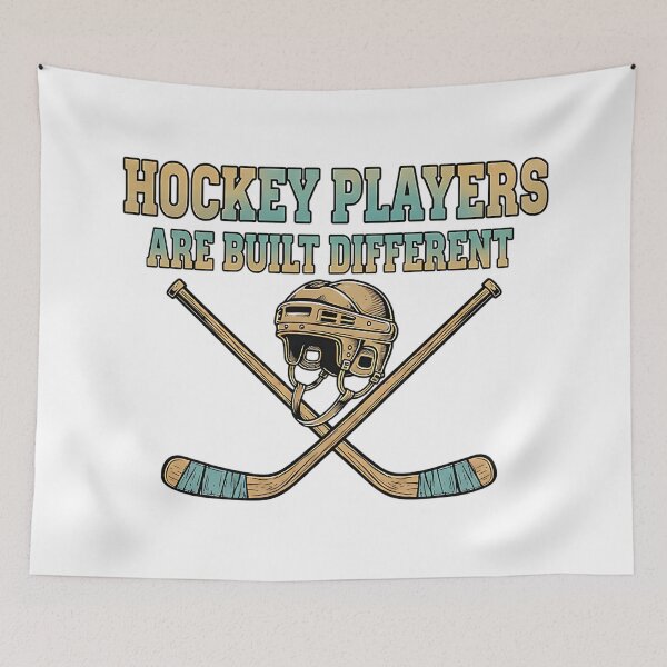 Item preview, hockey humor built different athlete quote designed and sold by ArtDesignTp.