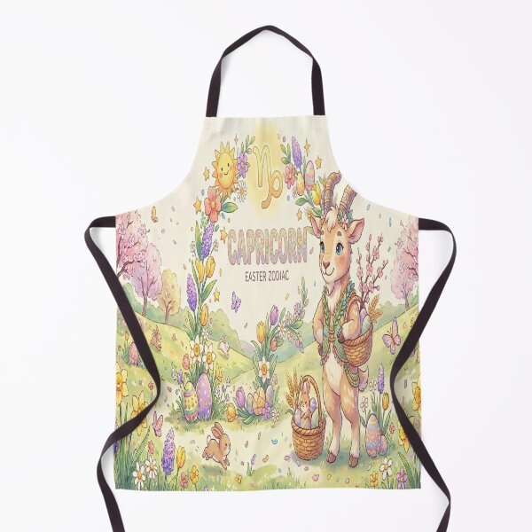 Artikelvorschau, Ostern im Sternzeichen Steinbock: Niedliche Bergziege mit Frühlingsblütenhörnern und Korb entworfen und verkauft von ClaussShop.