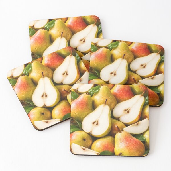 Item preview, Golden Blush Pear Harvest | Juicy Autumn Fruit Pattern | Fresh Orchard Kitchen Decor designed and sold by SergioMiklos.