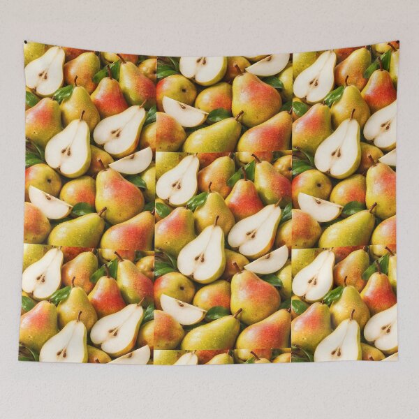 Item preview, Golden Blush Pear Harvest | Juicy Autumn Fruit Pattern | Fresh Orchard Kitchen Decor designed and sold by SergioMiklos.