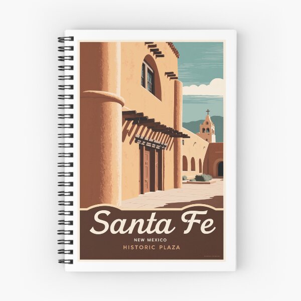 Item preview, Santa Fe Historic Plaza Retro Travel Art designed and sold by bobparduephoto.