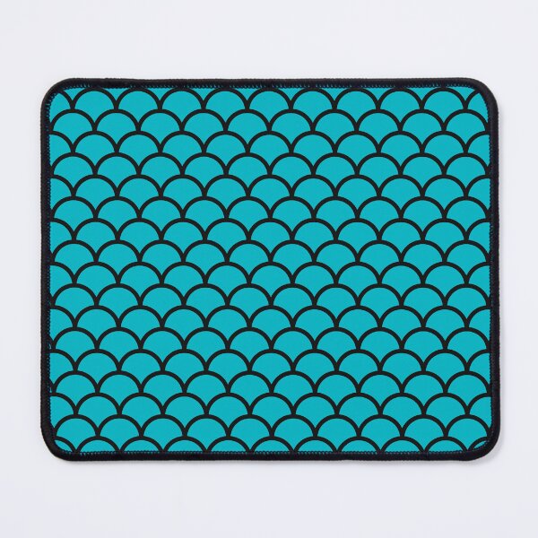 Item preview, Cyan And Black Mermaid Scales Pattern designed and sold by pattern-archive.