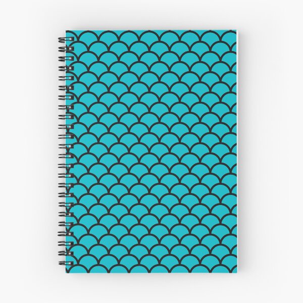 Item preview, Cyan And Black Mermaid Scales Pattern designed and sold by pattern-archive.