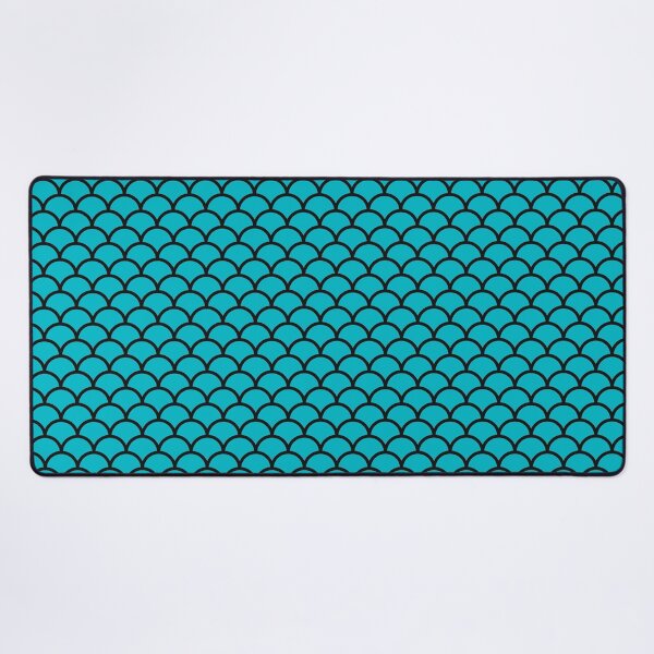 Item preview, Cyan And Black Mermaid Scales Pattern designed and sold by pattern-archive.