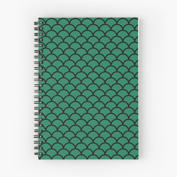 Item preview, Green And Black Mermaid Scales Pattern designed and sold by pattern-archive.