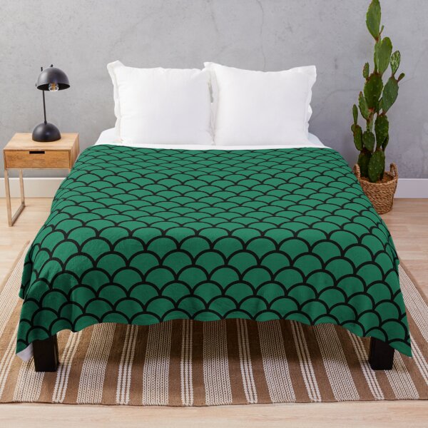 Item preview, Green And Black Mermaid Scales Pattern designed and sold by pattern-archive.