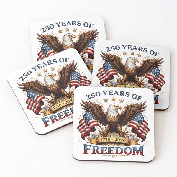 Item preview, USA 250 Years of Freedom 1776–2026 Patriotic Eagle Design, American Flag Independence Day, 4th of July Celebration designed and sold by Polarisofficial.