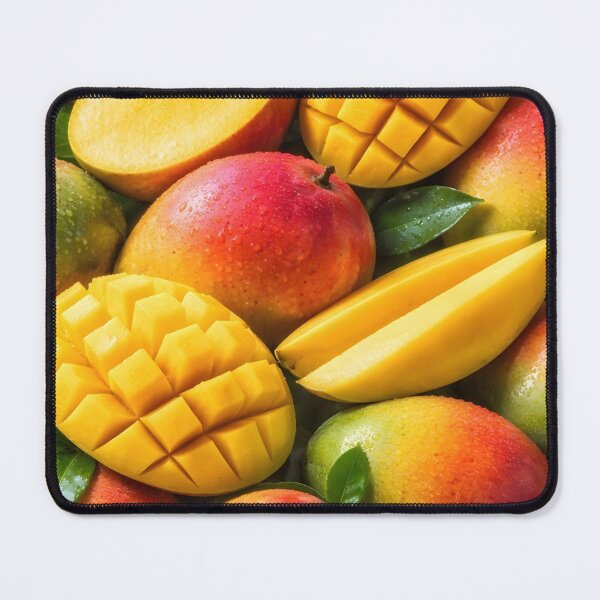 Item preview, Tropical Mango Bliss | Juicy Sliced Fruit Mosaic | Vibrant Exotic Kitchen Wall Art designed and sold by SergioMiklos.