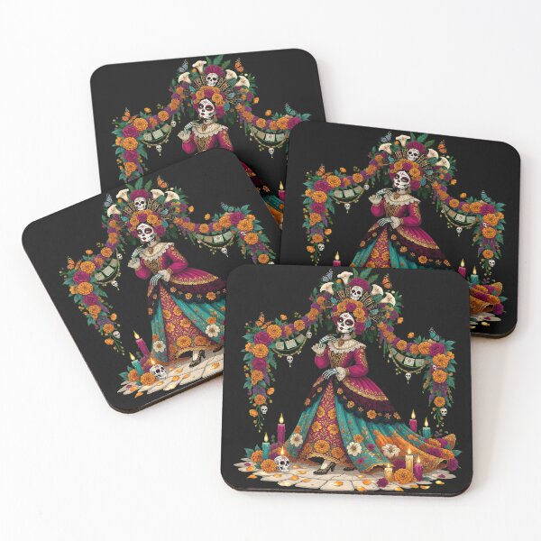Item preview, Elegant La Catrina with Connected Marigold Arch designed and sold by Chaotic Cuties.