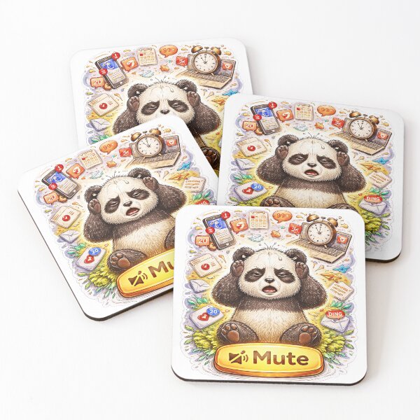 Item preview, Panda Mute Button Sticker – Funny Noise Overload and Stress Relief Art designed and sold by Felixuss.