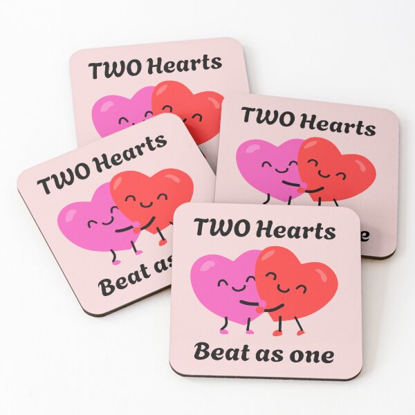 Item preview, Two Hearts Beat As One Cute Hugging Hearts Design – Romantic Love Aesthetic for Stickers, T-Shirts, A-Line Dresses, Home Decor & Gifts designed and sold by SyedaPrints.