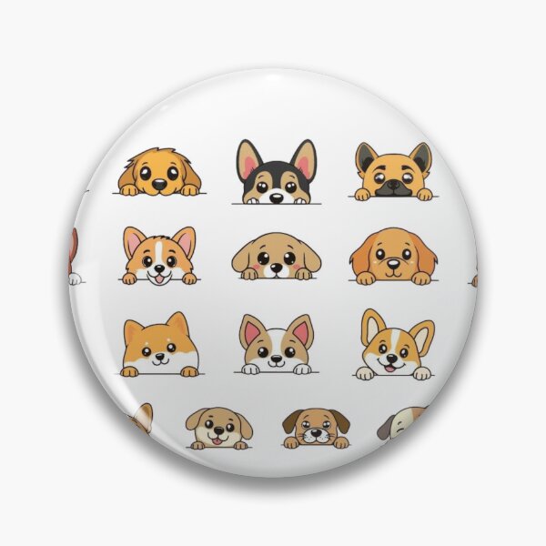 Item preview, Cute Kawaii Dog Sticker Pack – Cartoon Puppies Corgi Shiba Bulldog designed and sold by ZYNORAworld.