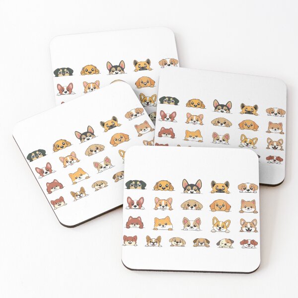 Item preview, Cute Kawaii Dog Sticker Pack – Cartoon Puppies Corgi Shiba Bulldog designed and sold by ZYNORAworld.