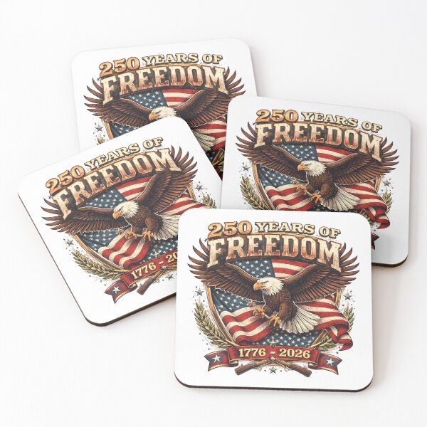 Item preview, USA 250 Years of Freedom 1776–2026 Patriotic Eagle Shield Design, American Flag Independence Day, 4th of July Celebration designed and sold by Polarisofficial.