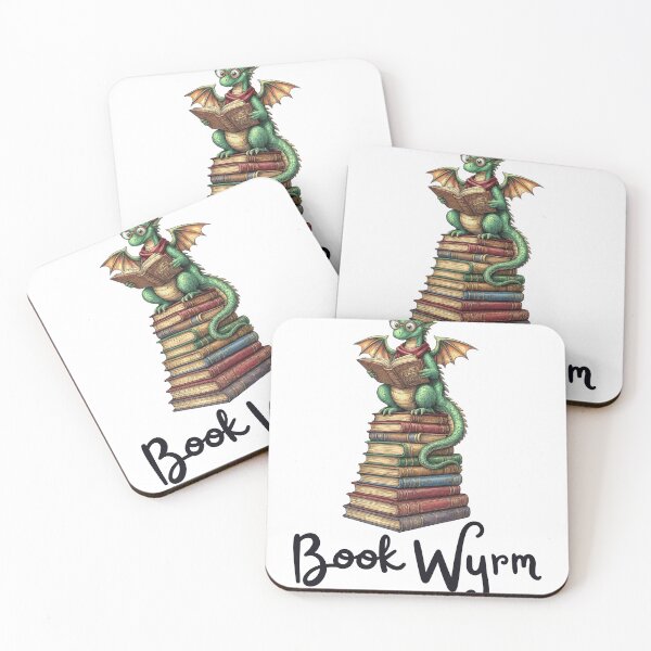 Item preview, Book Wyrm Fantasy Dragon Reading Books Bookworm Gift for Book Lovers designed and sold by YBsahadow.