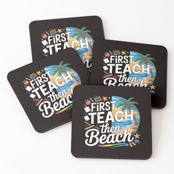 Item preview, First Teach Then Beach Funny Teacher – Hello Summer Teacher Off Duty designed and sold by Redgiant87x.