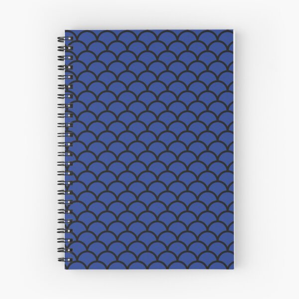 Aperçu de l'œuvre Motif écailles de sirène bleu royal et noir créée et vendue par pattern-archive.