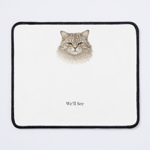 Item preview, We’ll See Cat – Minimalist Aesthetic Cat Design designed and sold by Refinedpaws.