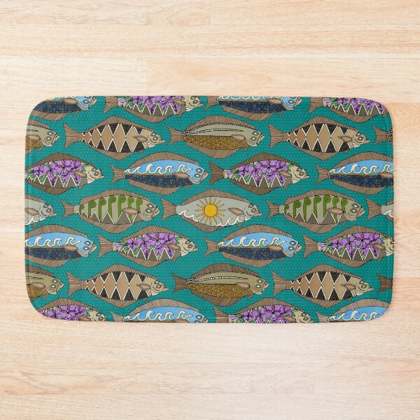 Item preview, Alaskan halibut teal designed and sold by scrummy.