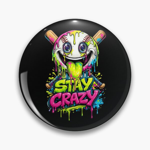 Item preview, Stay Crazy Mode Baseball Funny Ice Cream Drip Graffiti Style Graphics designed and sold by NuralsArt.