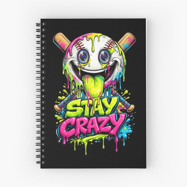 Item preview, Stay Crazy Mode Baseball Funny Ice Cream Drip Graffiti Style Graphics designed and sold by NuralsArt.