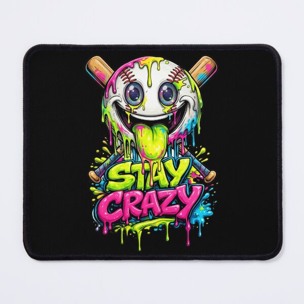 Item preview, Stay Crazy Mode Baseball Funny Ice Cream Drip Graffiti Style Graphics designed and sold by NuralsArt.