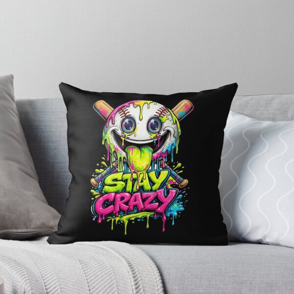 Item preview, Stay Crazy Mode Baseball Funny Ice Cream Drip Graffiti Style Graphics designed and sold by NuralsArt.