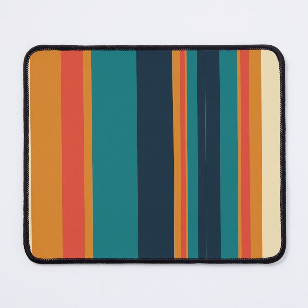 Item preview, Retro Color Block Vertical Stripes – Teal, Orange and Red Modern Abstract Pattern designed and sold by WildHugeDot.