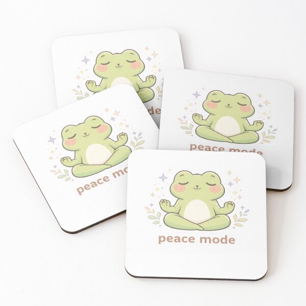 Item preview, Cute Kawaii Frog Sticker – Peace Mode Calm Zen Meditation Design designed and sold by ZYNORAworld.