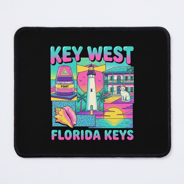 Item preview, Vintage 90s Key West Florida Vintage Retro Sunset Hemingway CatsMallory Square Travel Souvenir designed and sold by Milasneeze.